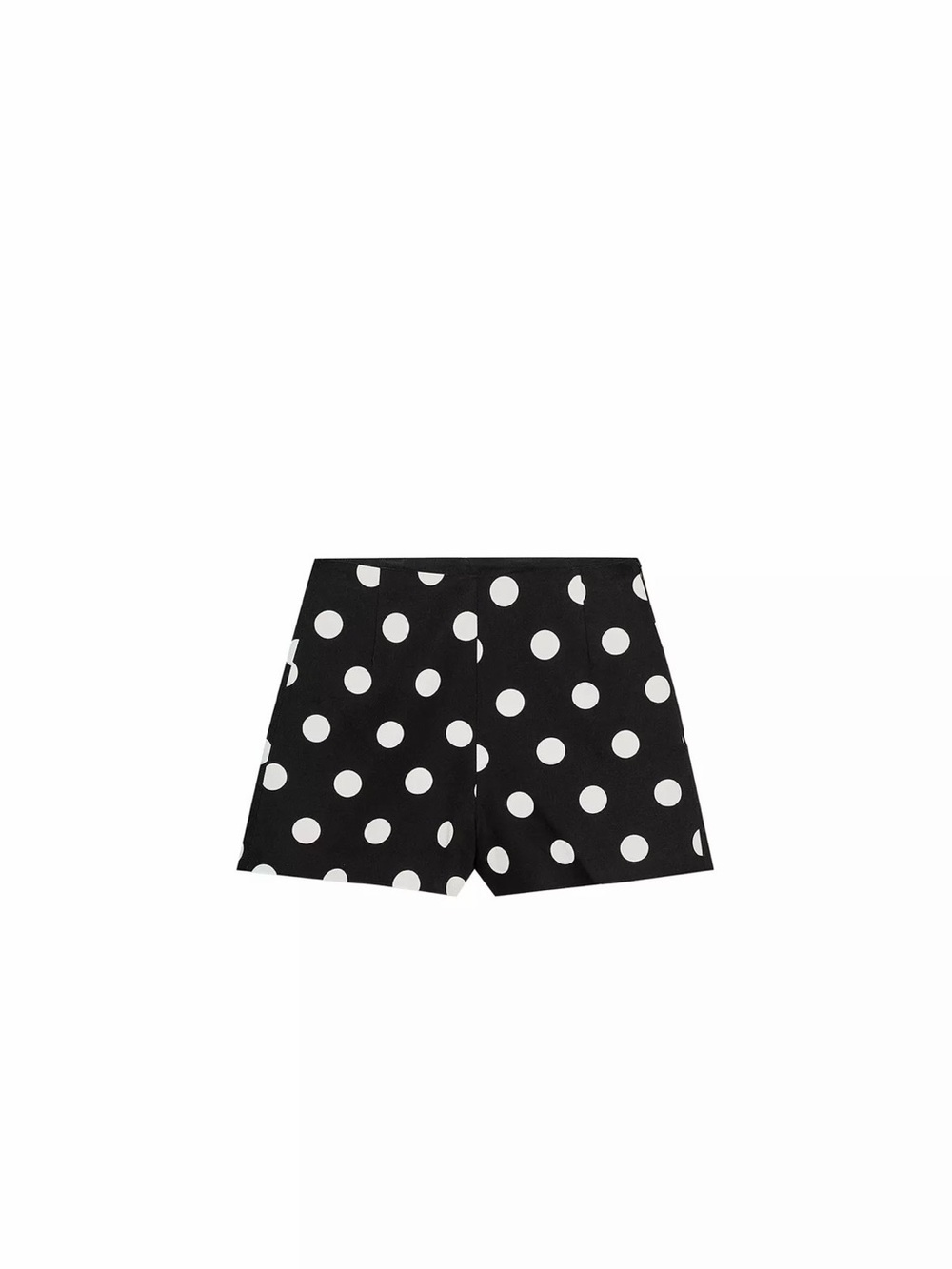 Zara Black Shorts with White Polka Dots — High Waist